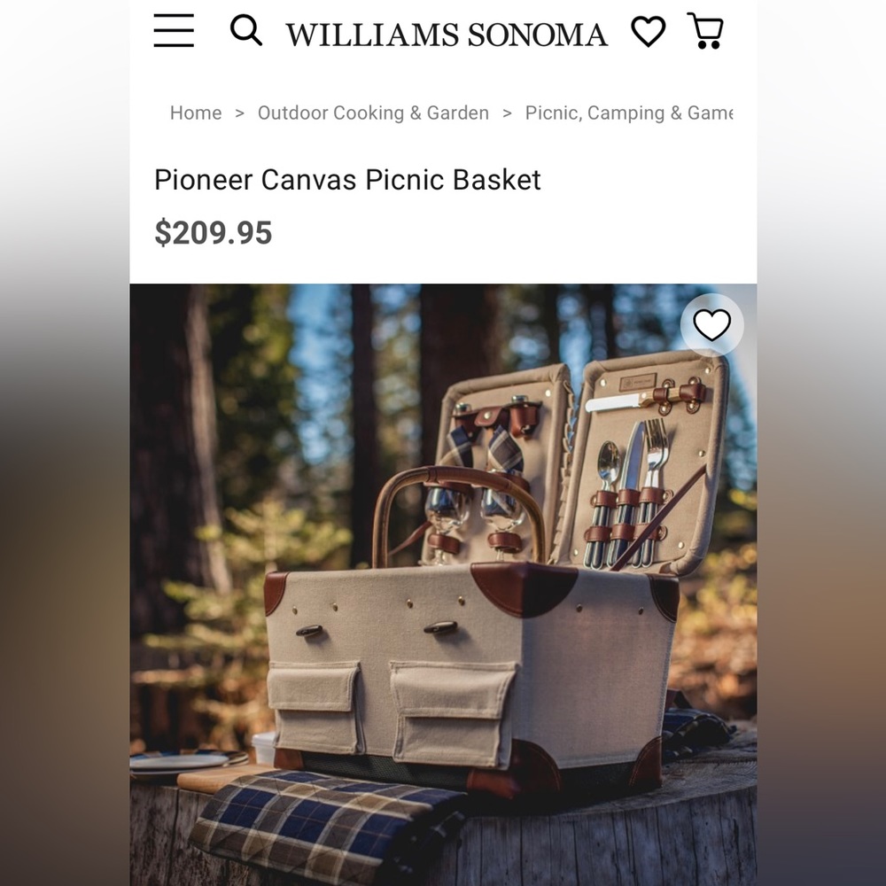 William Sonoma Picnic Basket